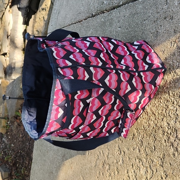 Roxy Heart Open Top File Bag Pink, Blue, White Large - Picture 2 of 7